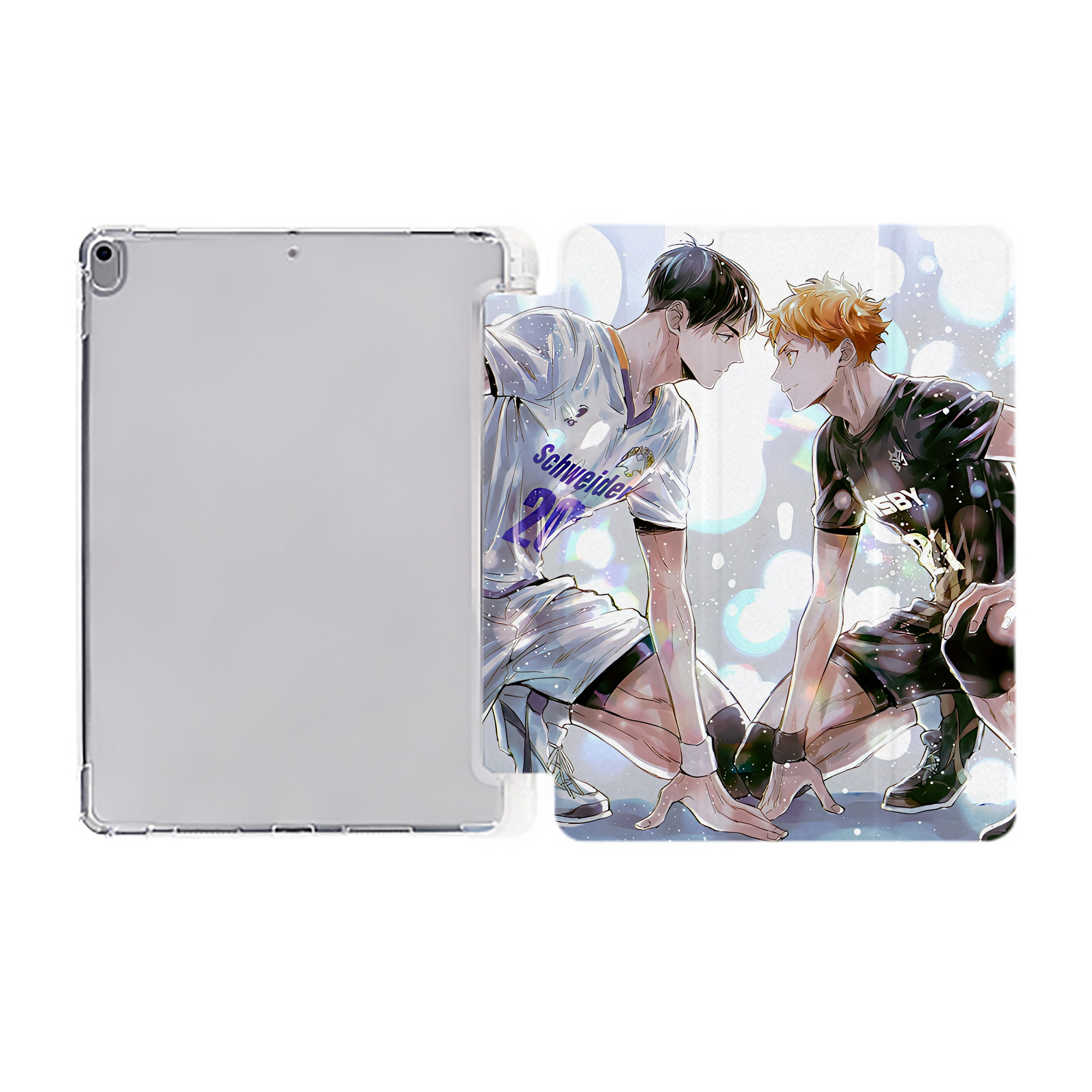 （画像用） ハイキュー!! Haikyu!! IPad ケース ペン収納付き 三つ折りスタンド PUレザー×シリコン 対応機種9.5/10.5/10.9インチ